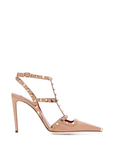 Valentino Garavani Rockstud Caged Pumps In Pink