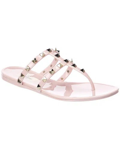 Valentino Garavani Rockstud Pvc Gladiator Sandals In Pink