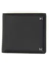 Valentino Rockstud Calfskin Wallet In Black