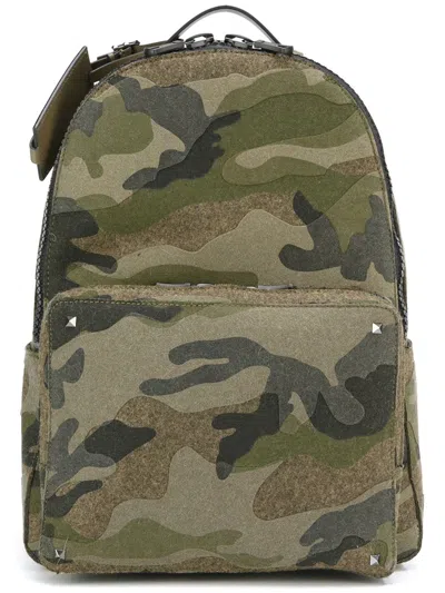 Valentino Garavani Rockstud Camouflage Backpack