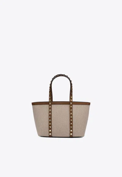 Valentino Garavani Rockstud Canvas Tote Bag