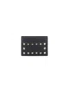 Valentino Garavani Small Rockstud Grainy Calfskin Wallet Woman Black Uni In Black
