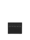 Valentino Rockstud Card Holder In Calfskin In Black