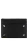 Valentino Rockstud Card Men's Holder In Nero