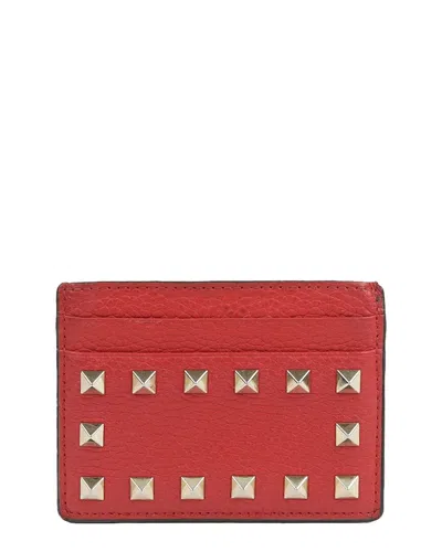 Pre-owned Valentino Garavani Valentino Rockstud Card Wallet (authentic Pre-loved)