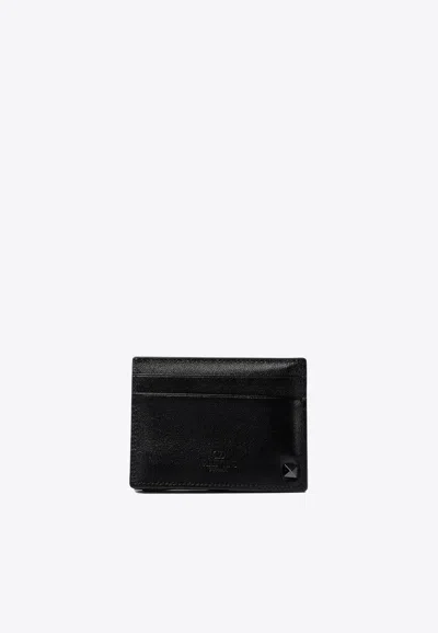 Valentino Garavani Rockstud Cardholder In Black