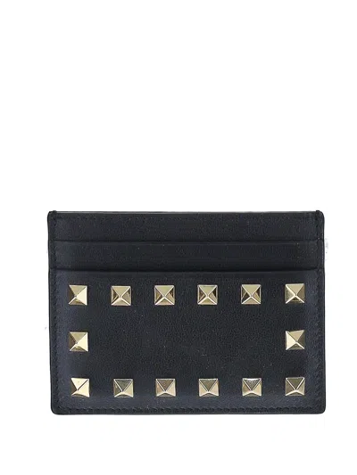 Valentino Garavani Rockstud  Cardholder In Black