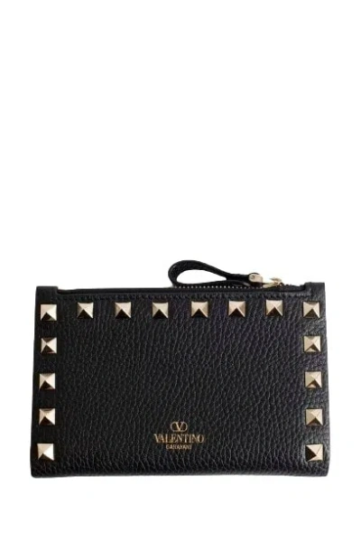 Valentino Garavani Rockstud Cardholder In Black