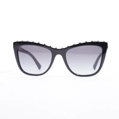 Valentino Rockstud Cat-eye Sunglasses Acetate In Black