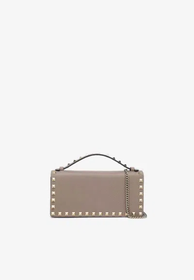 Valentino Garavani Rockstud Chain Crossbody Bag In Pink