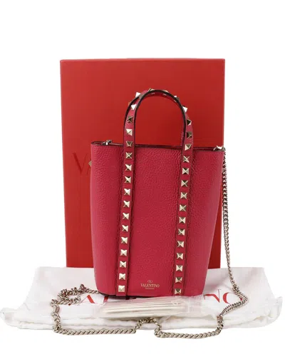 Pre-owned Valentino Garavani Valentino Rockstud Chain Tote Shoulder Bag (authentic Pre-loved)