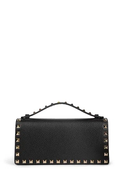 Valentino Garavani Rockstud Chain Wallet In Black