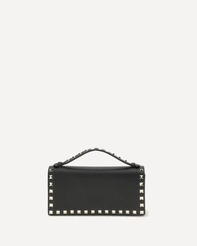 Valentino Garavani Rockstud Chain Wallet In Black