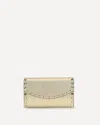 Valentino Rockstud Chain Wallet In Neutral