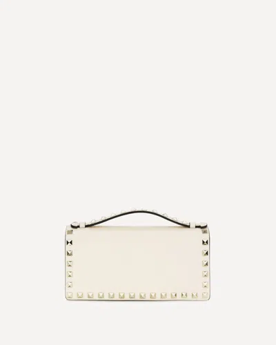 Valentino Garavani Rockstud Chain Wallet In White