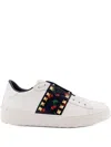 Valentino Low-top Leather Sneakers Featuring Studs Detail In White