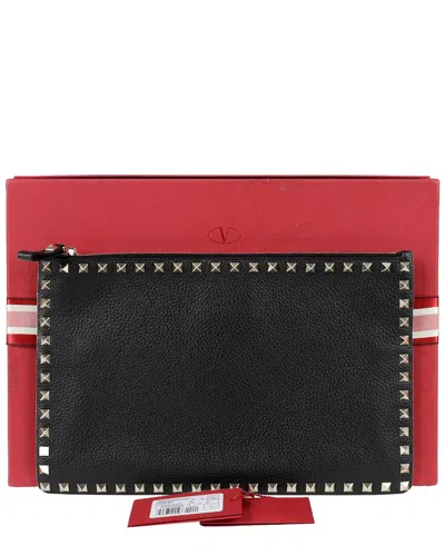 Pre-owned Valentino Garavani Valentino Rockstud Clutch Bag (authentic Pre-loved)
