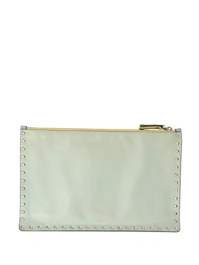 Pre-owned Valentino Garavani Rockstud Clutch Bag In Blue