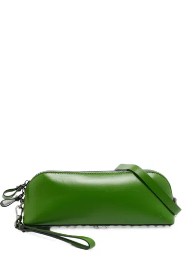 Pre-owned Valentino Garavani Rockstud Clutch Bag In Green