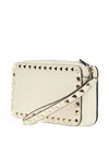 Valentino Rockstud Clutch Bag In White