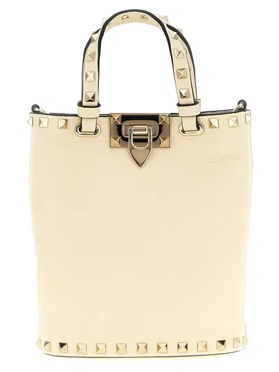 VALENTINO GARAVANI ROCKSTUD CLUTCH WHITE