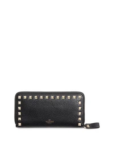 Valentino Garavani Rockstud Continental Wallet In Black