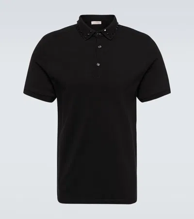 VALENTINO ROCKSTUD COTTON POLO SHIRT