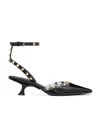 Valentino Rockstud Couture 50mm Leather Pumps In Black