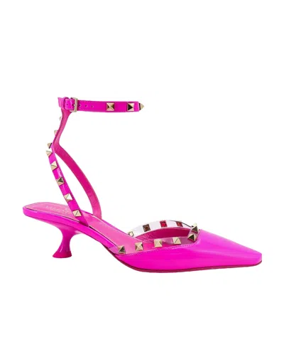 Valentino Garavani Rockstud Couture 50mm Leather Pumps In Pink