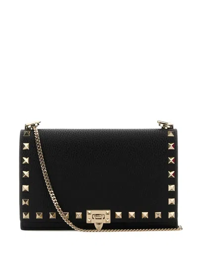 Valentino Garavani Rockstud Cross Body Bag In Black