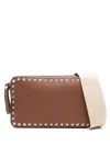 Valentino Rockstud Cross Body Bag In Brown
