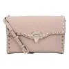 Valentino Garavani Women Rockstud Small Leather Shoulder Bag In Beige