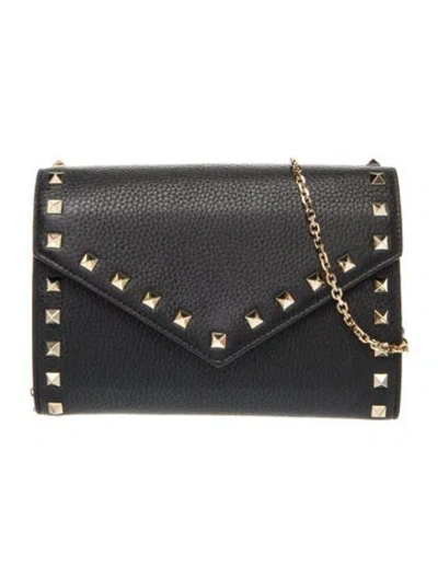 Pre-owned Valentino Garavani Rockstud Crossbody Bag In Black