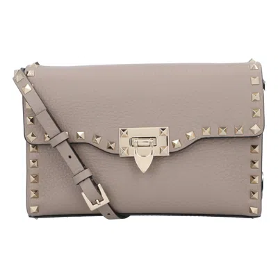 Valentino Garavani Valentino Rockstud Crossbody Bag In Gray
