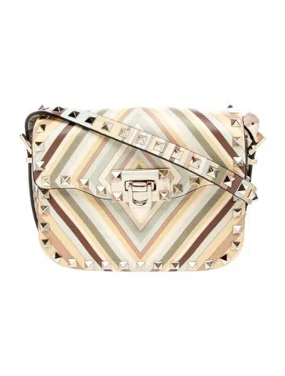 Pre-owned Valentino Garavani Rockstud Crossbody Bag In Green
