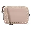Valentino Rockstud Crossbody Bag In Neutral