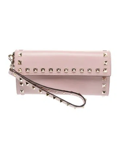 Pre-owned Valentino Garavani Rockstud Crossbody Bag In Pink