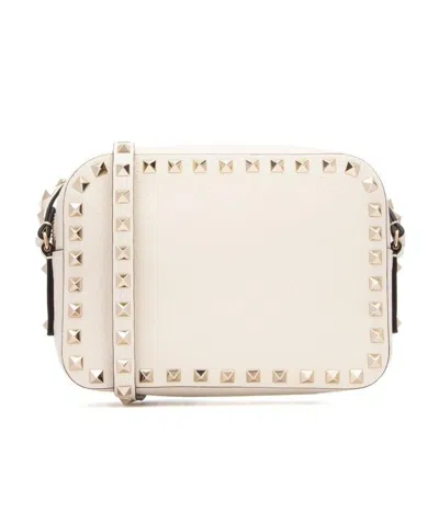 Valentino Garavani Rockstud Crossbody Bag In White