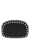 Valentino Black Rockstud Mini Crossbody Bag In Black