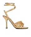 Valentino Rockstud Crystal-embellished Pumps In Gold