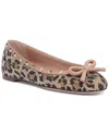 Valentino Rockstud Crystal Leather Flat In Animal Print
