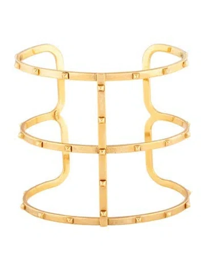 Pre-owned Valentino Garavani Rockstud Cuff Bracelet, 5.75" In Multicolor