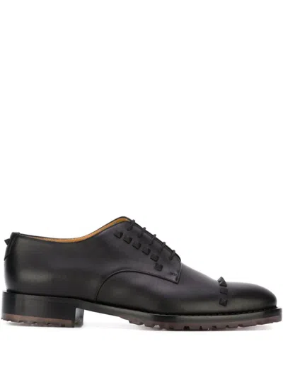 Valentino Garavani Rockstud Derby Shoes In Black