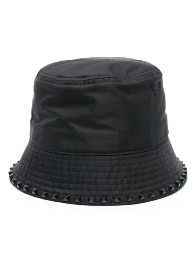 Valentino Garavani Rockstud-detail Bucket Hat In Blue