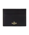 Valentino Rockstud Detail Cardholder In Black