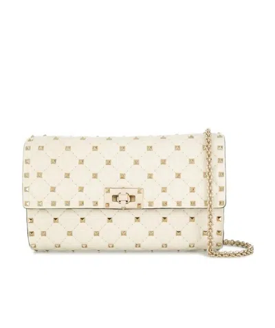 Valentino Garavani Rockstud Detail Cross Body Bag In Nude