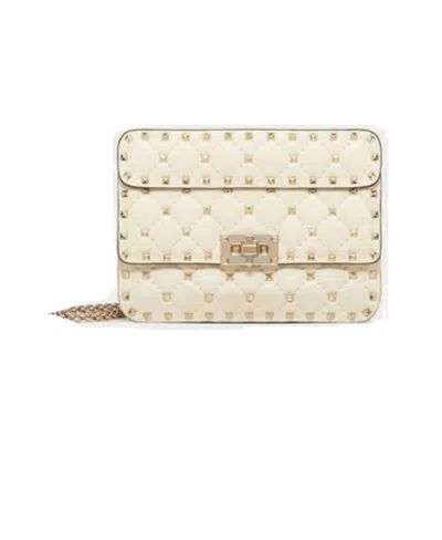 Valentino Garavani Rockstud-detail Crossbody Bag In White