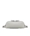 Valentino Rockstud-detail Leather Clutch Bag In Gray