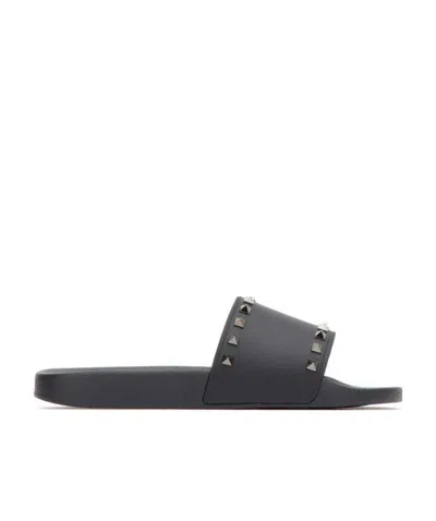 VALENTINO GARAVANI VALENTINO GARAVANI ROCKSTUD SLIP-ON SLIDES