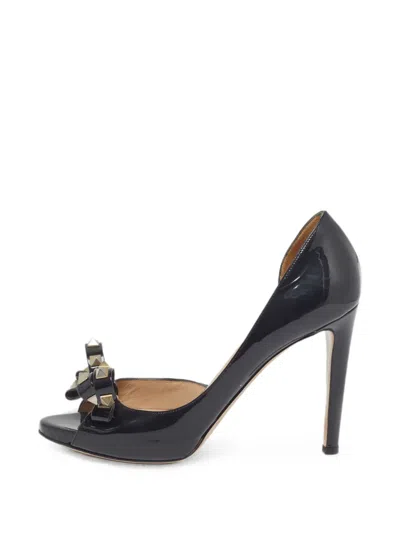 Pre-owned Valentino Garavani Rockstud D'orsay Pumps In Black